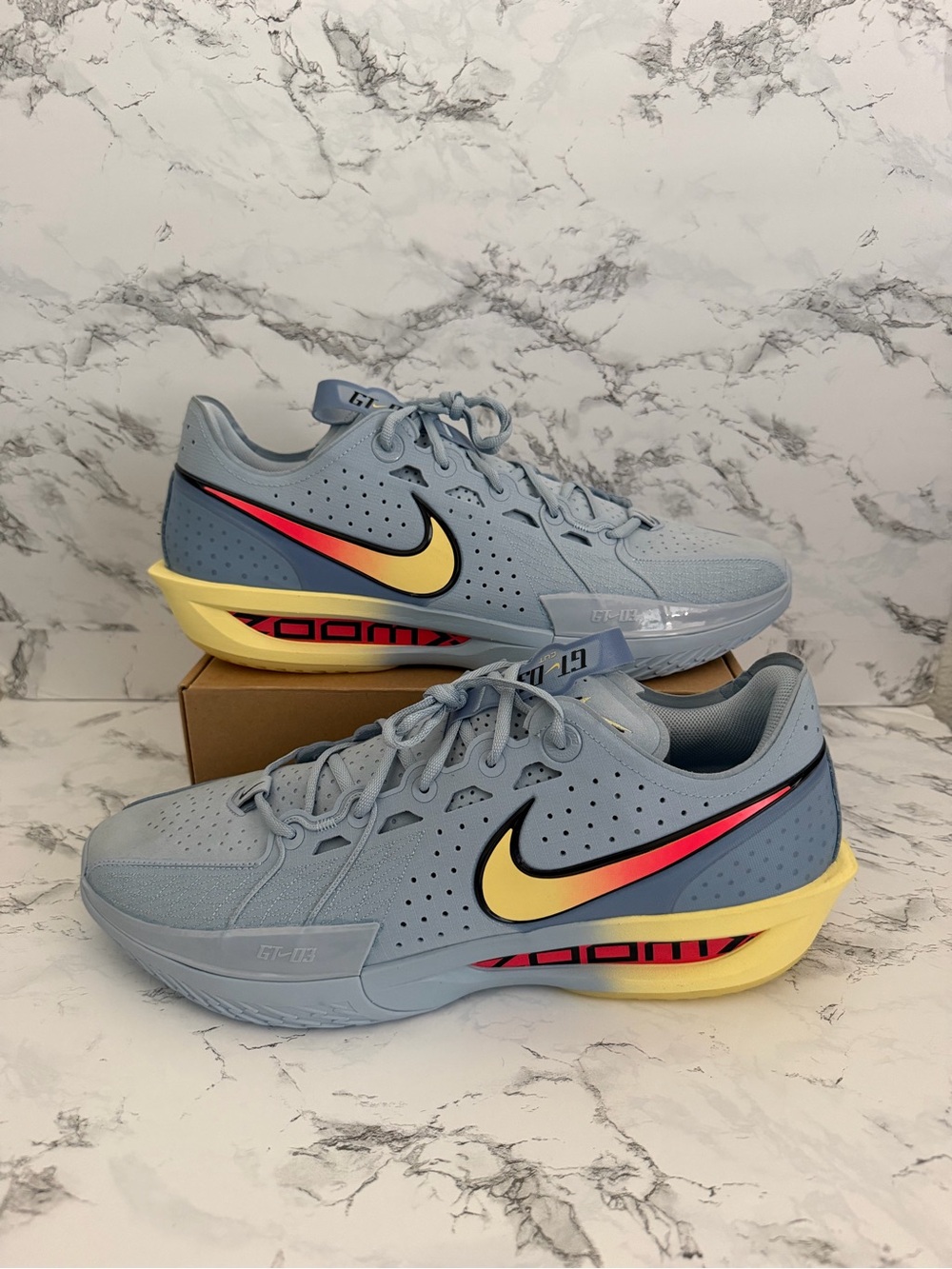 Nike Air Zoom GT Cut 3 TB Light Armory Blue Basketball Shoes DV2913 Men Size 17